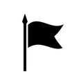 Black flag silhouette vector icon Royalty Free Stock Photo