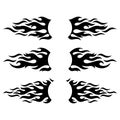 Black flame design elements