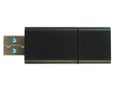 Black flash drive on white background