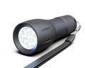 Black flashlight isolated on white background. 3d illustration Royalty Free Stock Photo