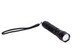 Black flashlight on white background. Royalty Free Stock Photo