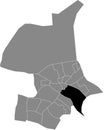 Locator map of the ARNHEMSE BROEK DISTRICT, ARNHEM