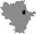 Locator map of the DIEMITZ DISTRICT, HALLE SAALE