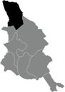 Locator map of the HEULE MUNICIPALITY, KORTRIJK