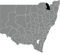 Locator map of the INVERELL SHIRE, NEW SOUTH WALES