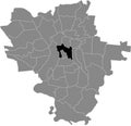 Locator map of the NÃâRDLICHE INNENSTADT DISTRICT, HALLE SAALE