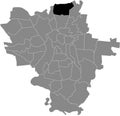 Locator map of the SEEBEN DISTRICT, HALLE SAALE