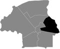 Locator map of the TONGELRE DISTRICT, EINDHOVEN