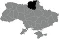 Locator map of CHERNIHIV OBLAST, UKRAINE