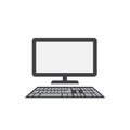 Black flat desktop computer illustration Royalty Free Stock Photo