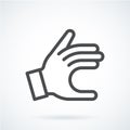 Black flat icon gesture hand of a human give.