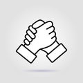 Soul brother handshake thumb clasp homie with a soft shadow Royalty Free Stock Photo