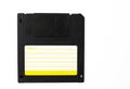 Black floppy disk with blank label Royalty Free Stock Photo