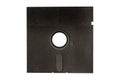 Black floppy disk isolated on white Royalty Free Stock Photo