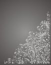 Black floral background vector