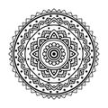 Black floral mandala Royalty Free Stock Photo