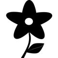 Black Flowers design on the white background. Vector illustration Royalty Free Stock Photo