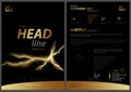 Black Flyer Template with Golden Strip and Fissure