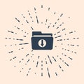 Black Folder download icon isolated on beige background. Abstract circle random dots. Vector Illustration Royalty Free Stock Photo