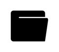 Black Folder Icon for File Management and Organization Systems Royalty Free Stock Photo