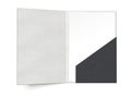 Black folder with a sheet