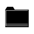 Black folder symbol for banner, general design print and websites.