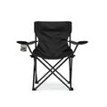 Black Folding Camping Chair with Cup Holder Royalty Free Stock Photo