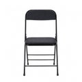 A black folding chair, isolated on a white Royalty Free Stock Photo