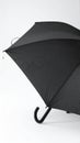 Black Folding Umbrella on White Background Royalty Free Stock Photo