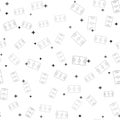 Black Football field or soccer field icon isolated seamless pattern on white background. Vector Illustration Royalty Free Stock Photo