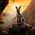 Black footed rock wallaby