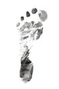 ..Black Footprint isolated on white background