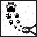 Black footprints dogs in hands2