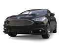 Black Ford Mondeo 2015 - 2018 model - front view closeup shot Royalty Free Stock Photo