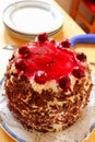 Black Forest cake (Schwarzwalder Kirschtorte) Royalty Free Stock Photo