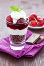 Black forest cherry dessert Royalty Free Stock Photo