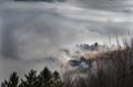 Black Forest Mountains Landscapennature Trees Fog Germany Schwarzwald Schauinsland Royalty Free Stock Photo