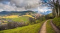 View to mÃÂ¼nstertal in the black forest