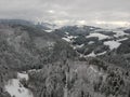 Black Forest winter scenery aerial view Germany Royalty Free Stock Photo