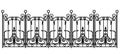 Black forged fence Royalty Free Stock Photo