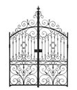 Black forged gate Royalty Free Stock Photo