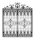 Black forged gate Royalty Free Stock Photo
