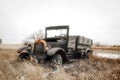 A black forgotten truck from the 1940s