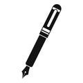 Black fountain pen icon simple Royalty Free Stock Photo