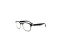 Black frame eye glasses isolated in white background. Royalty Free Stock Photo