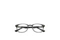 Black frame eye glasses isolated in white background. Royalty Free Stock Photo