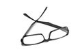 Black frame eyeglasses, Myopia, presbyopia eye glasses isolated cutout on white background Royalty Free Stock Photo