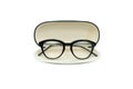 Black frame glasses in box Royalty Free Stock Photo