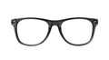 Black frame glasses isolated on white background Royalty Free Stock Photo