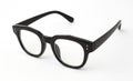 Black frame glasses isolated on white background Royalty Free Stock Photo